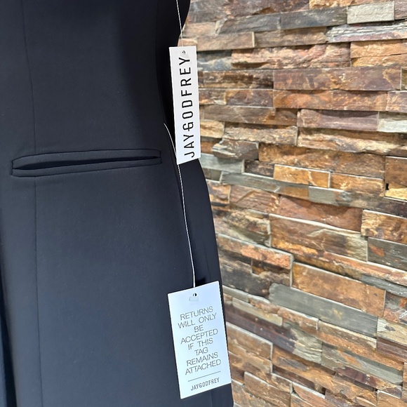 Jay Godfrey NWT ACE MINI TUXEDO BLAZER/DRESS BLACK - Picture 8 of 13